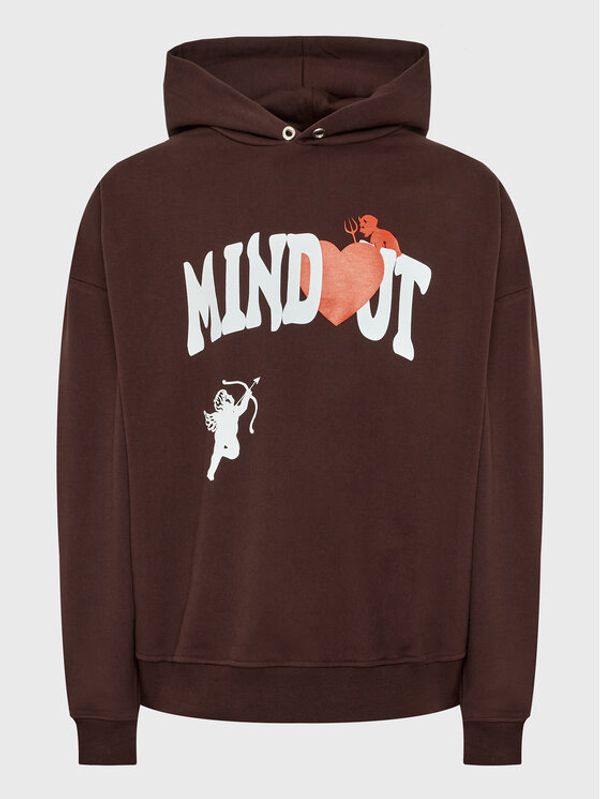 Mindout Mindout Суитшърт Unisex Heart Кафяв Oversize