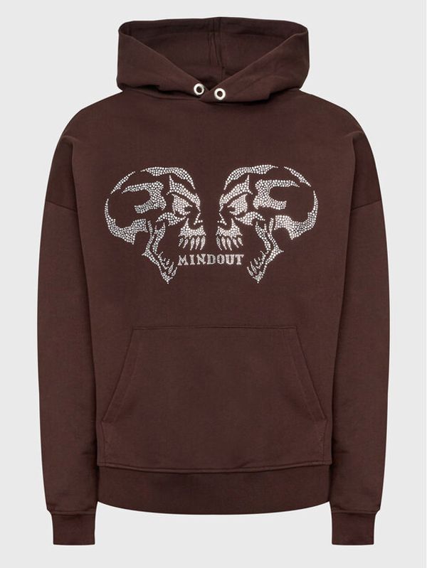 Mindout Mindout Суитшърт Unisex Rage Кафяв Oversize