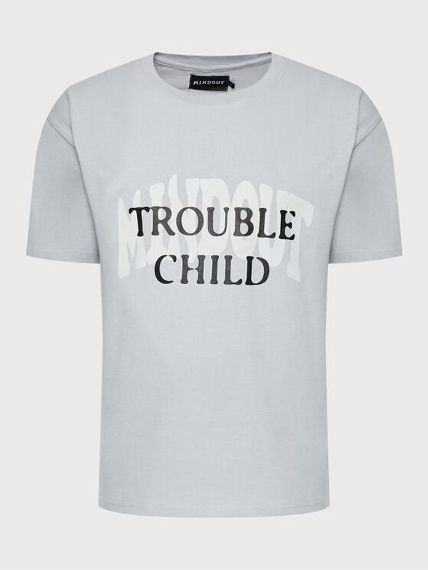 Mindout Mindout Тишърт Unisex Trouble Child Сив Oversize
