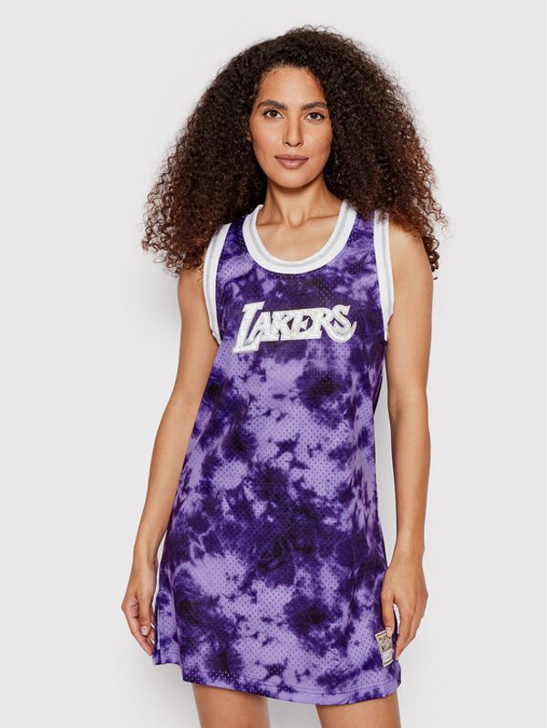 Mitchell & Ness Mitchell & Ness Ежедневна рокля TDRSLF19018 Виолетов Regular Fit