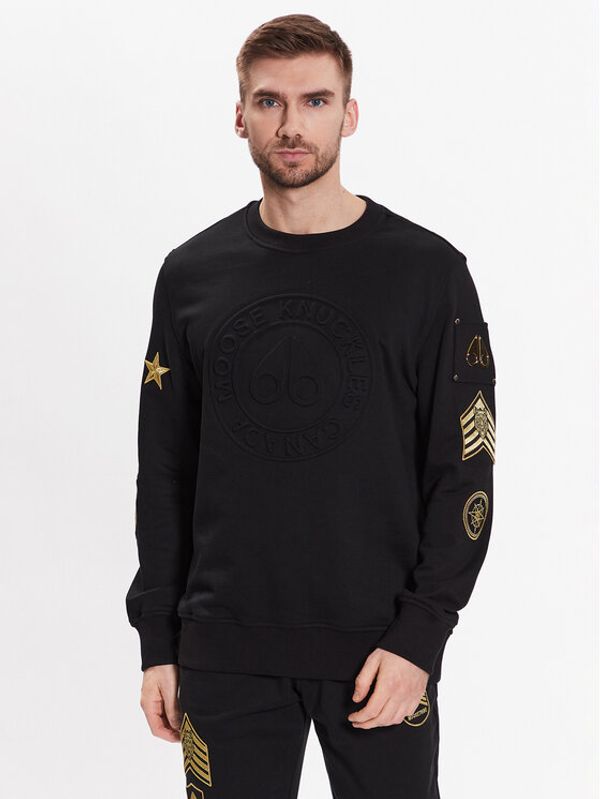 Moose Knuckles Moose Knuckles Суитшърт Montrose M32MS675G Черен Regular Fit