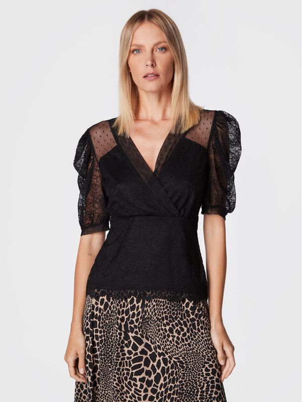 Morgan Morgan Блуза 222-DRINK Черен Slim Fit