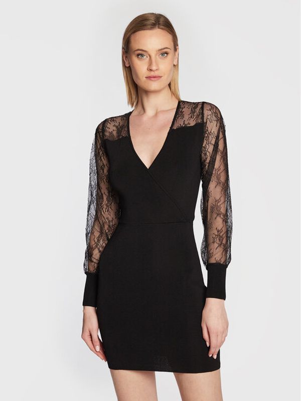 Morgan Morgan Коктейлна рокля 222-RMPILE Черен Slim Fit