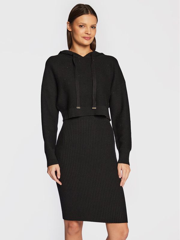 Morgan Morgan Комплект суитшърт и рокля 222-RMAIA Черен Regular Fit