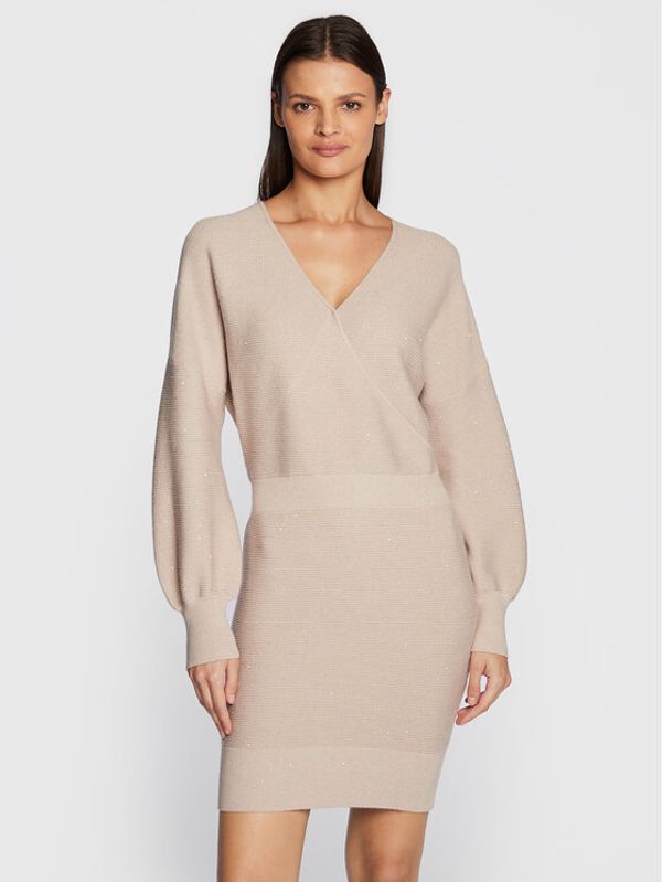 Morgan Morgan Плетена рокля 222-RMLISA Бежов Fitted Fit