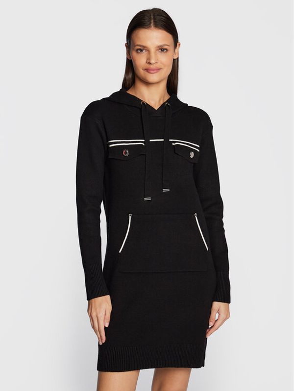 Morgan Morgan Плетена рокля 222-RMOGI Черен Regular Fit