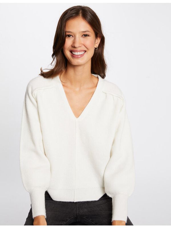 Morgan Morgan Пуловер 212-MIMO Бял Regular Fit