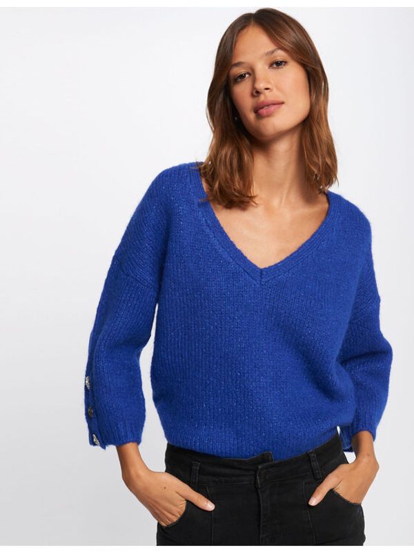 Morgan Morgan Пуловер 212-MSILO Син Regular Fit