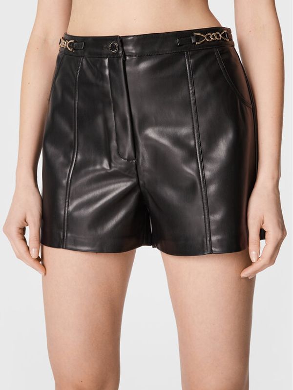 Morgan Morgan Шорти от имитация на кожа 222-SHOLY Черен Regular Fit