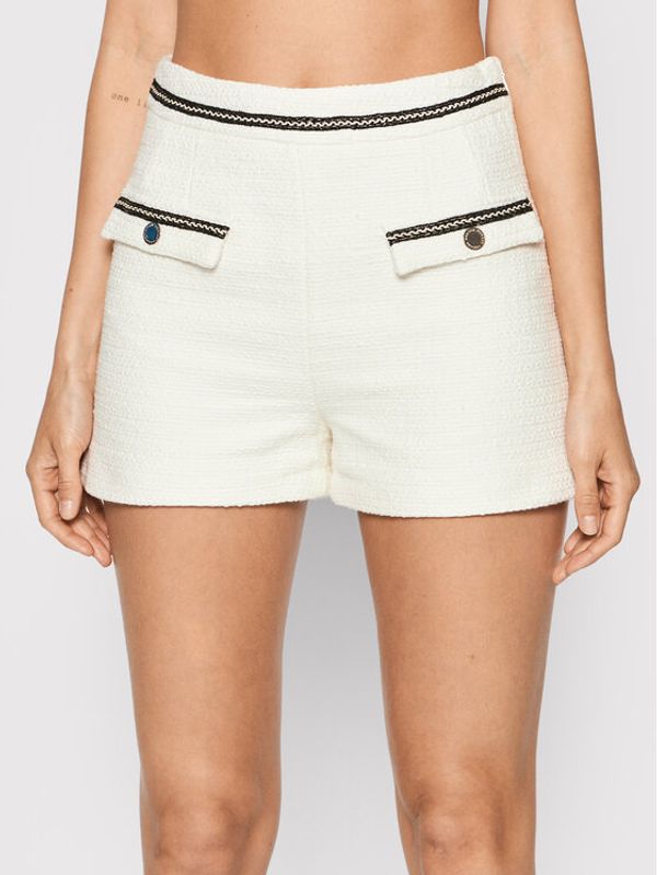 Morgan Morgan Шорти от плат 221-SHAEL Бял Straight Fit