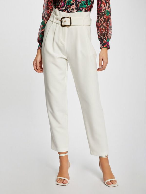 Morgan Morgan Текстилни панталони 221-PRINGA.F Екрю Regular Fit