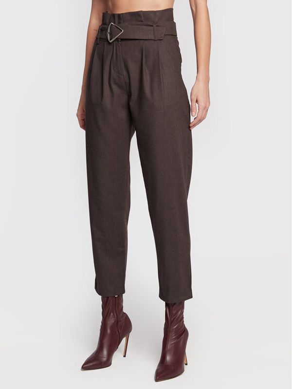 Morgan Morgan Текстилни панталони 222-PROBI.F Кафяв Relaxed Fit