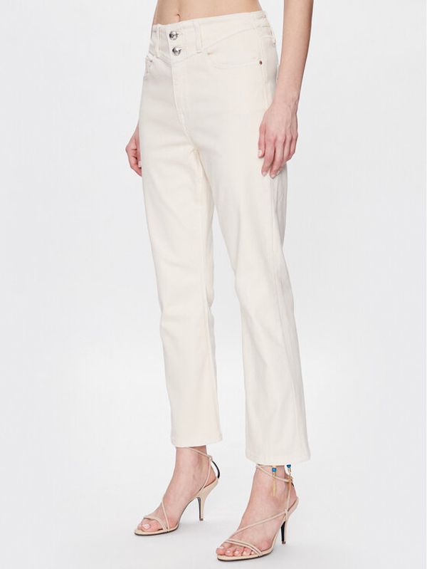 Morgan Morgan Текстилни панталони 231-PEGASE1 Екрю Regular Fit