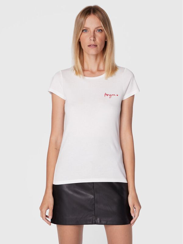 Morgan Morgan Тишърт 222-DCOEUR Бял Regular Fit