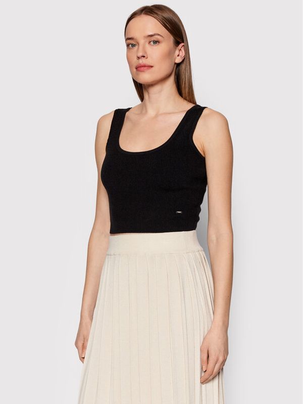 Morgan Morgan топ 221-MCROANI Черен Regular Fit