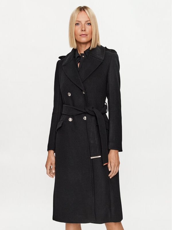 Morgan Morgan Вълнено палто 222-GAELA Черен Regular Fit