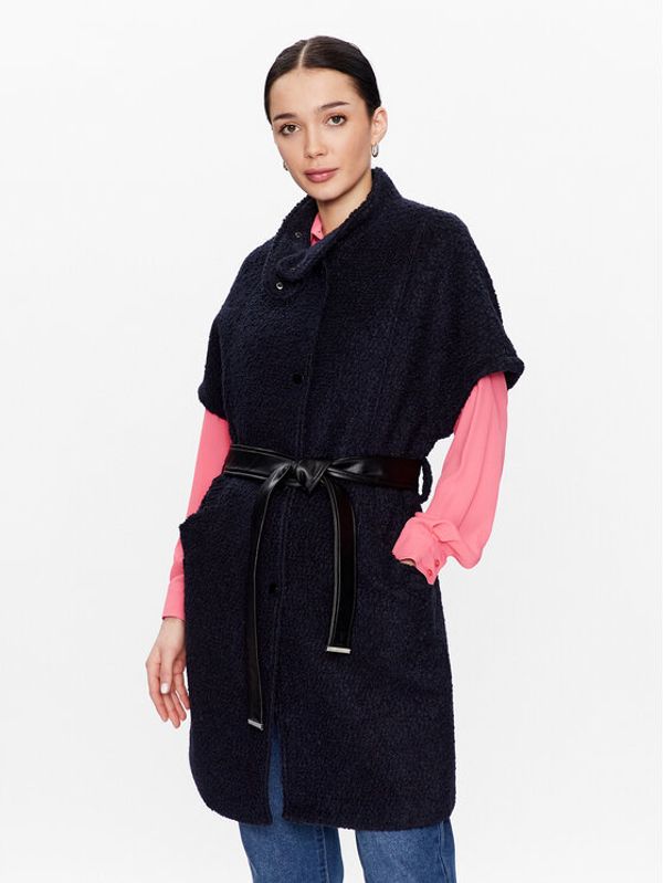 Morgan Morgan Вълнено палто 231-GFOLIAE Тъмносин Regular Fit