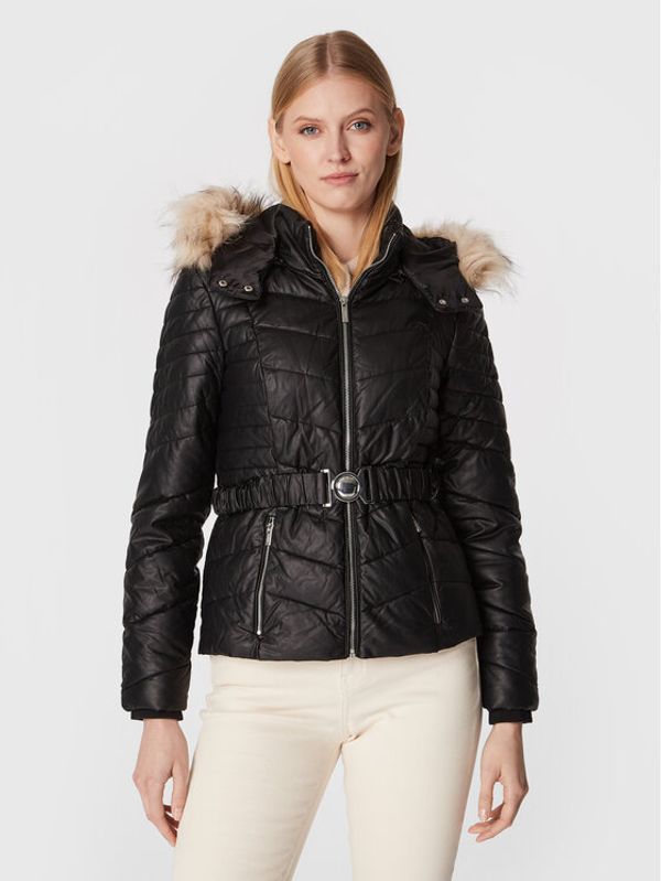 Morgan Morgan Яке от имитация на кожа 212-GEMAO Черен Regular Fit