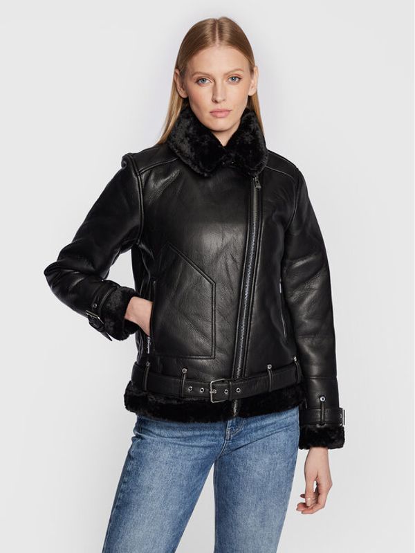 Morgan Morgan Яке от имитация на кожа 222-GEREMI Черен Regular Fit