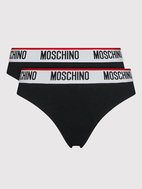 MOSCHINO Underwear & Swim MOSCHINO Underwear & Swim Комплект 2 чифта бикини бразилиана 4745 9003 Черен