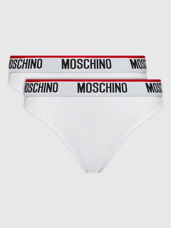MOSCHINO Underwear & Swim MOSCHINO Underwear & Swim Комплект 2 чифта класически бикини 4742 9003 Бял