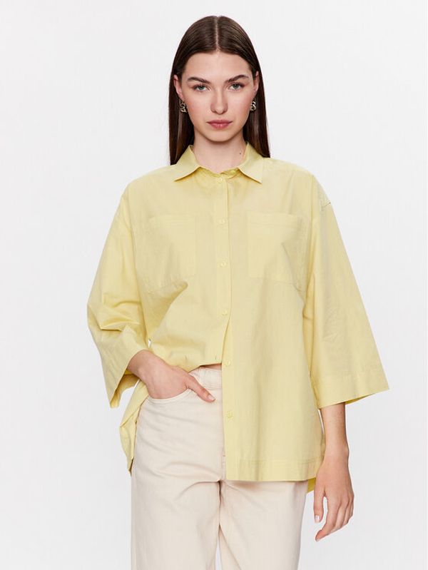 Moss Copenhagen Moss Copenhagen Риза Marilla 17255 Жълт Relaxed Fit