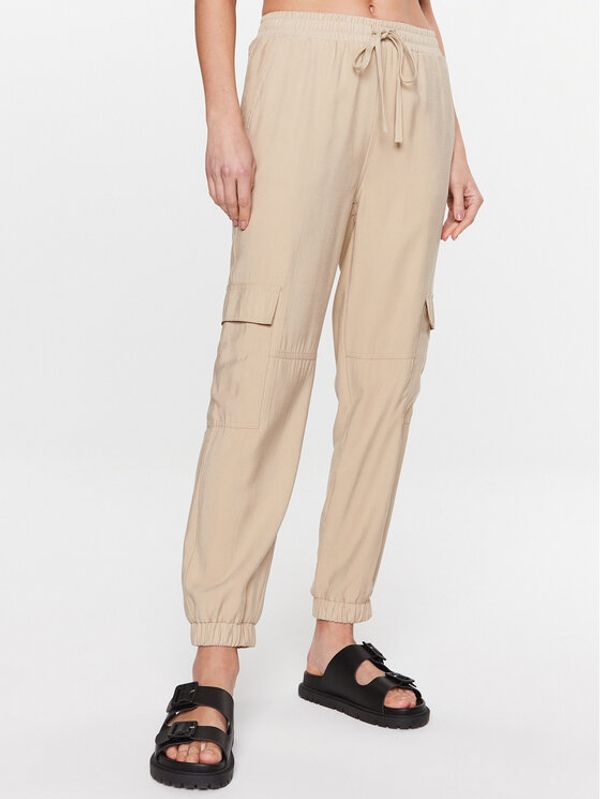 Moss Copenhagen Moss Copenhagen Текстилни панталони 17470 Бежов Basic Fit