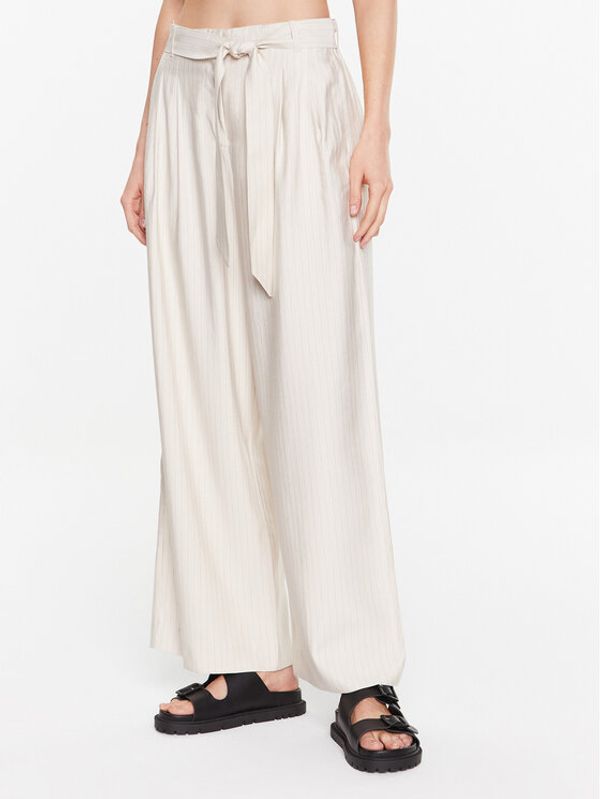 Moss Copenhagen Moss Copenhagen Текстилни панталони Joanita 17336 Бежов Relaxed Fit