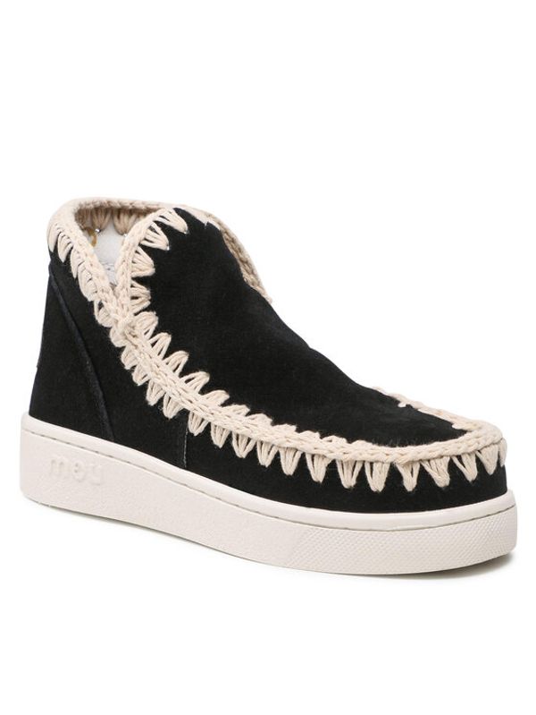 Mou Mou Обувки Summer Eskimo Sneaker Perforated Suede SW211000O Черен