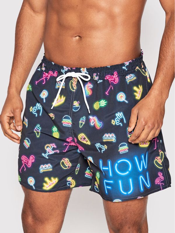 Mr. GUGU & Miss GO Mr. GUGU & Miss GO Плувни шорти How Fun Черен Regular Fit