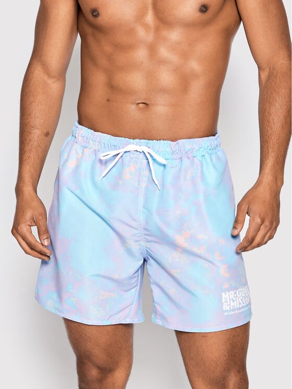 Mr. GUGU & Miss GO Mr. GUGU & Miss GO Плувни шорти Logo Син Regular Fit