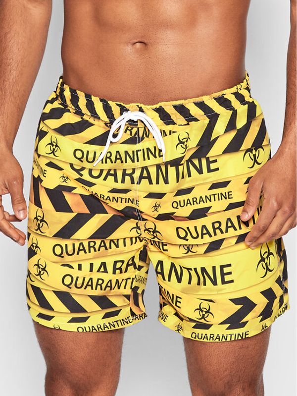 Mr. GUGU & Miss GO Mr. GUGU & Miss GO Плувни шорти Quarantine Жълт Regular Fit