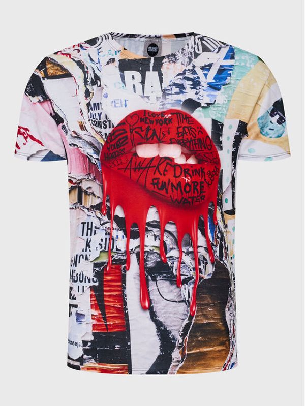 Mr. GUGU & Miss GO Mr. GUGU & Miss GO Тишърт Unisex Graffiti Lips Цветен Regular Fit