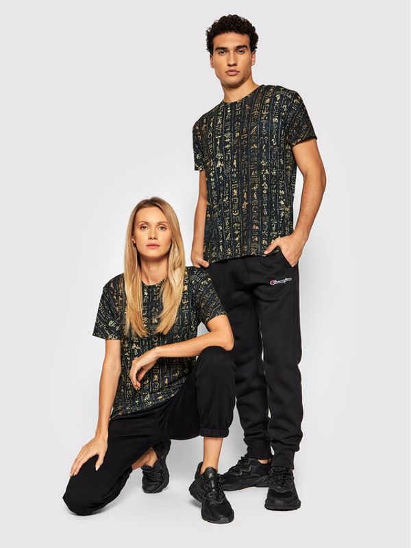 Mr. GUGU & Miss GO Mr. GUGU & Miss GO Тишърт Unisex Hieroglyphs Черен Regular Fit