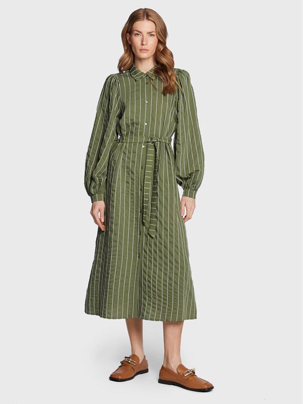 MSCH Copenhagen MSCH Copenhagen Рокля тип риза Sidona 16975 Зелен Regular Fit