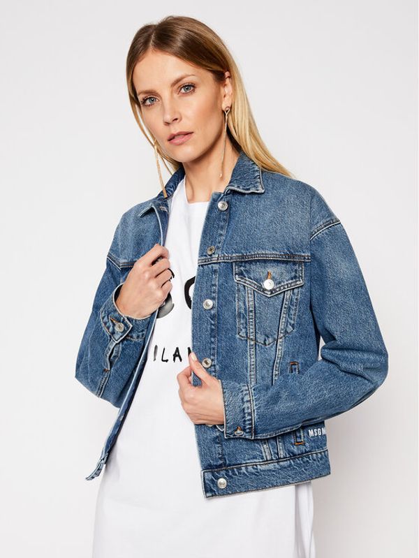 MSGM MSGM Дънково яке 3041MDH41LX 217283 Син Regular Fit