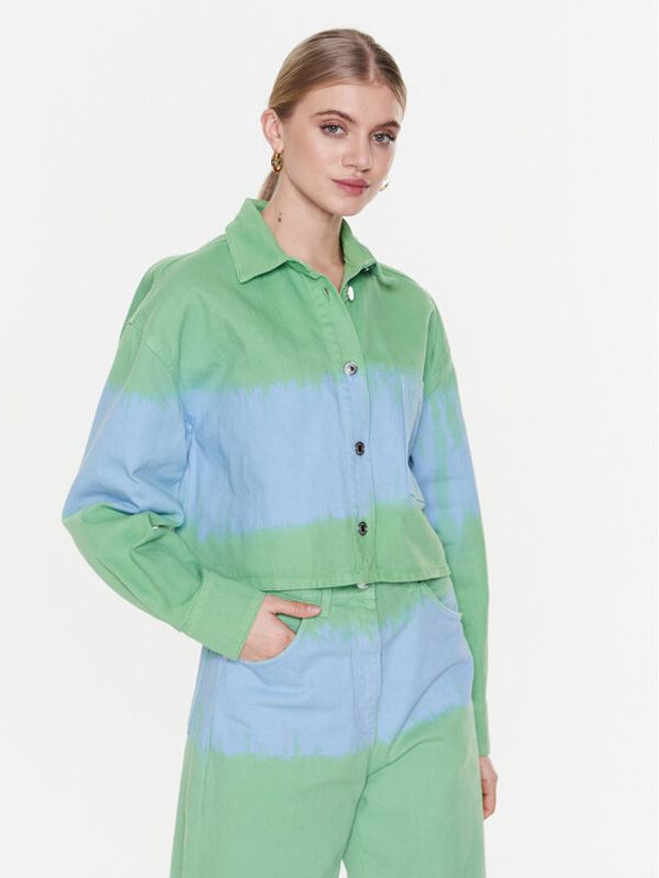 MSGM MSGM Дънково яке 3441MDE45TD 237281 Зелен Regular Fit