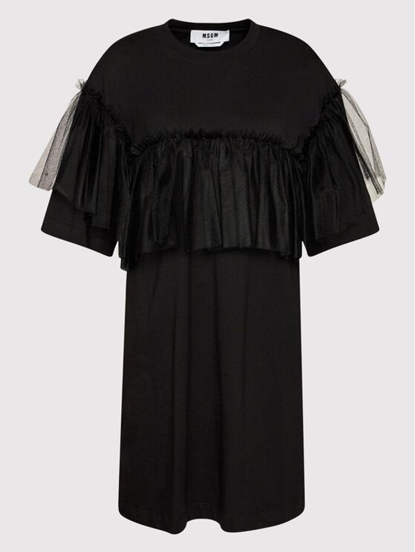 MSGM MSGM Ежедневна рокля 3241MDA79 227298 Черен Relaxed Fit