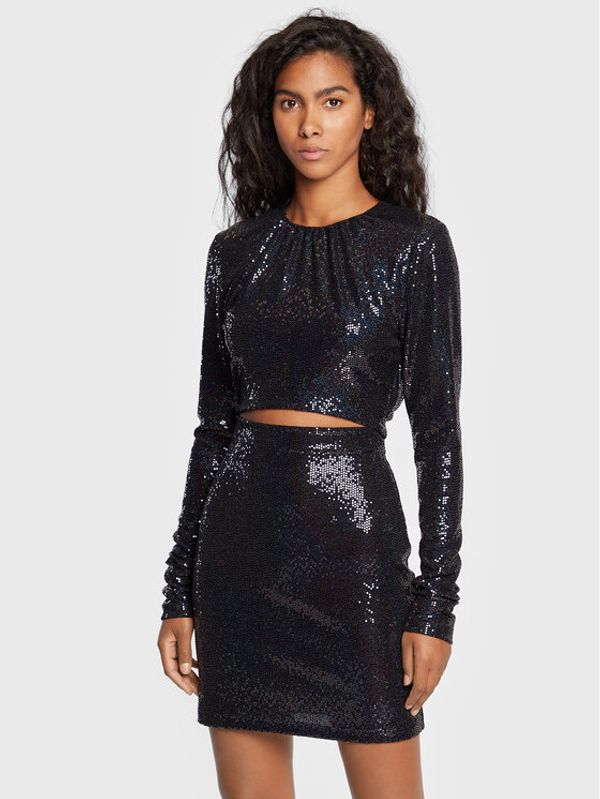 MSGM MSGM Коктейлна рокля 3341MDA06 227628 Черен Slim Fit