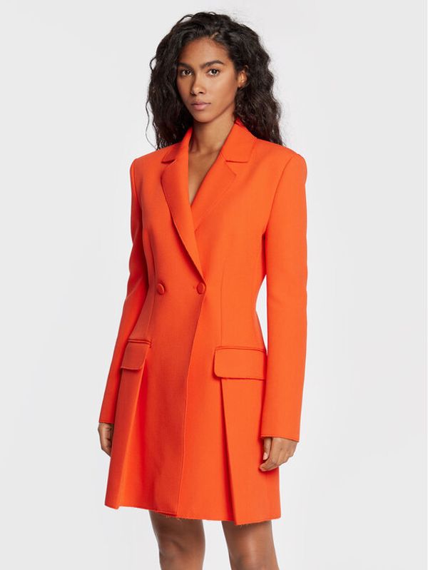 MSGM MSGM Коктейлна рокля 3341MDA07 227612 Оранжев Regular Fit