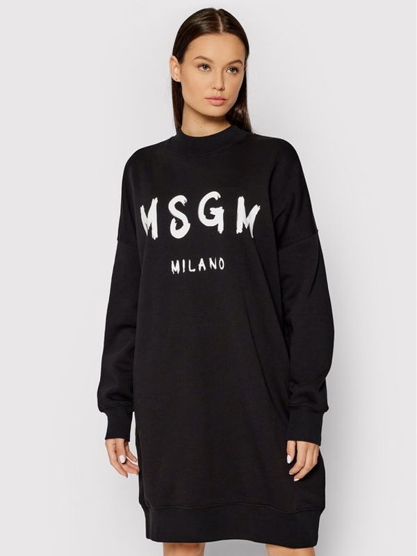 MSGM MSGM Плетена рокля 2000MDA511 200001 Черен Ovesize