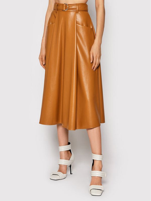 MSGM MSGM Пола от имитация на кожа 3141MDD10 217616 Кафяв Regular Fit