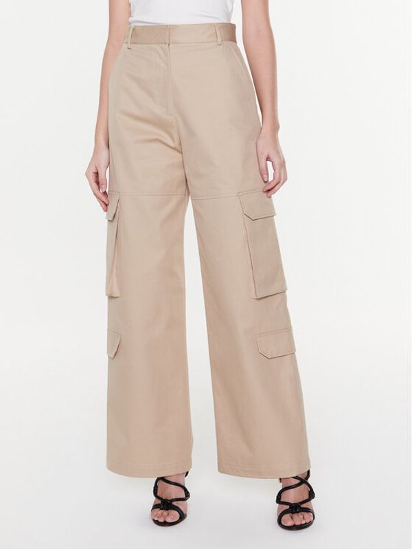 MSGM MSGM Текстилни панталони 3441MDP21 237104 Бежов Regular Fit