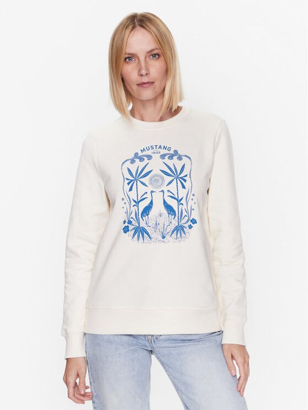 Mustang Mustang Суитшърт Bea 1013574 Екрю Regular Fit