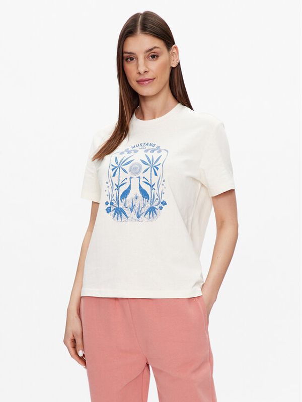 Mustang Mustang Тишърт Alina 1013388 Екрю Regular Fit