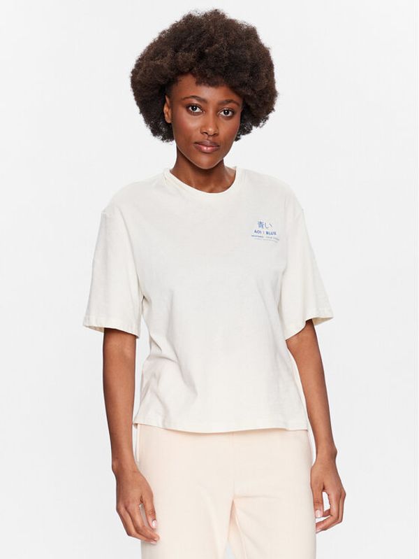 Mustang Mustang Тишърт Audrey 1013397 Екрю Regular Fit