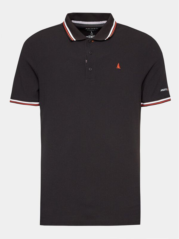 Musto Musto Тениска с яка и копчета Evo Pro Lite 80429 Черен Regular Fit