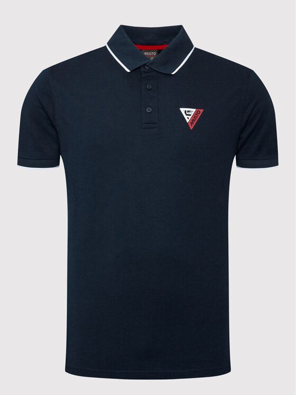 Musto Musto Тениска с яка и копчета Sardinia 82323 Тъмносин Regular Fit