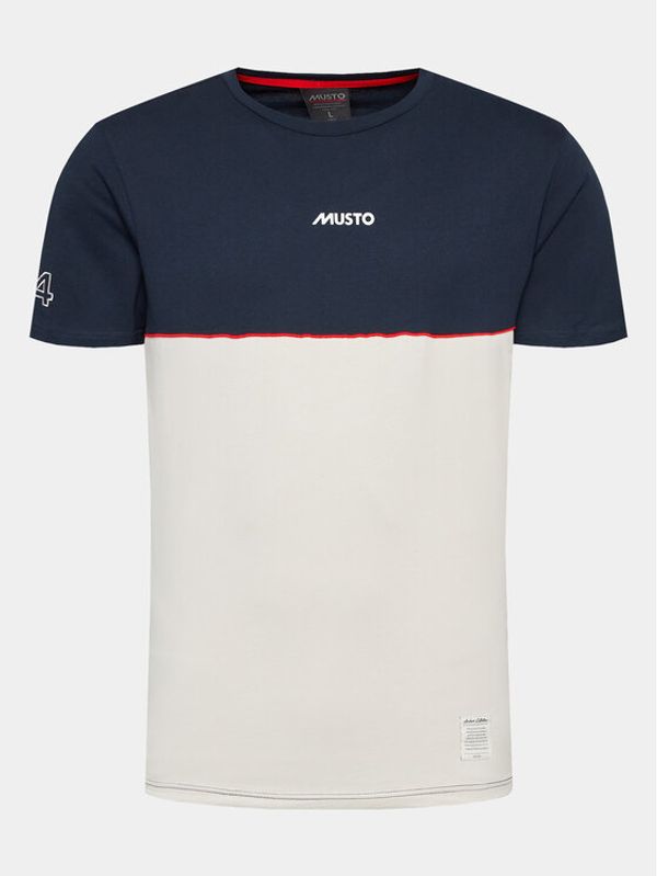 Musto Musto Тишърт 64 Channel 82505 Тъмносин Regular Fit