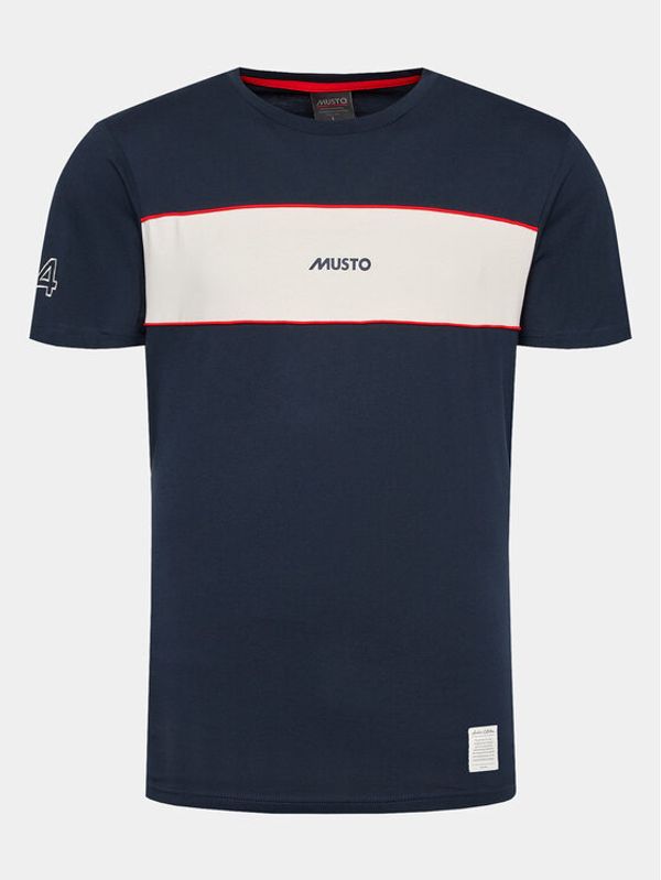 Musto Musto Тишърт 64 Logo 82475 Тъмносин Regular Fit